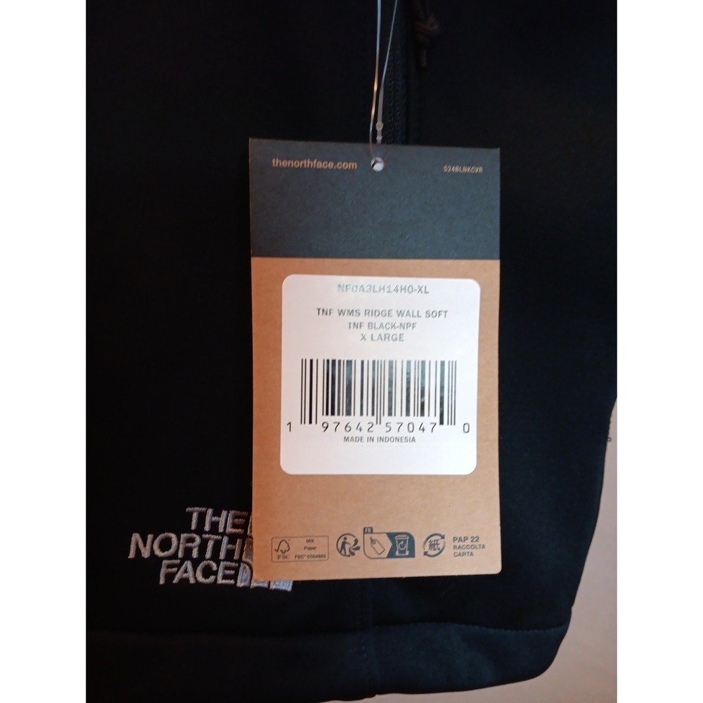 The North Face Black Full Zip Windwall Vest Womens XL Classic AWARE EMBROIDERY - Picture 12 of 12